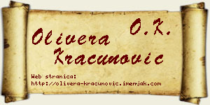 Olivera Kračunović vizit kartica
